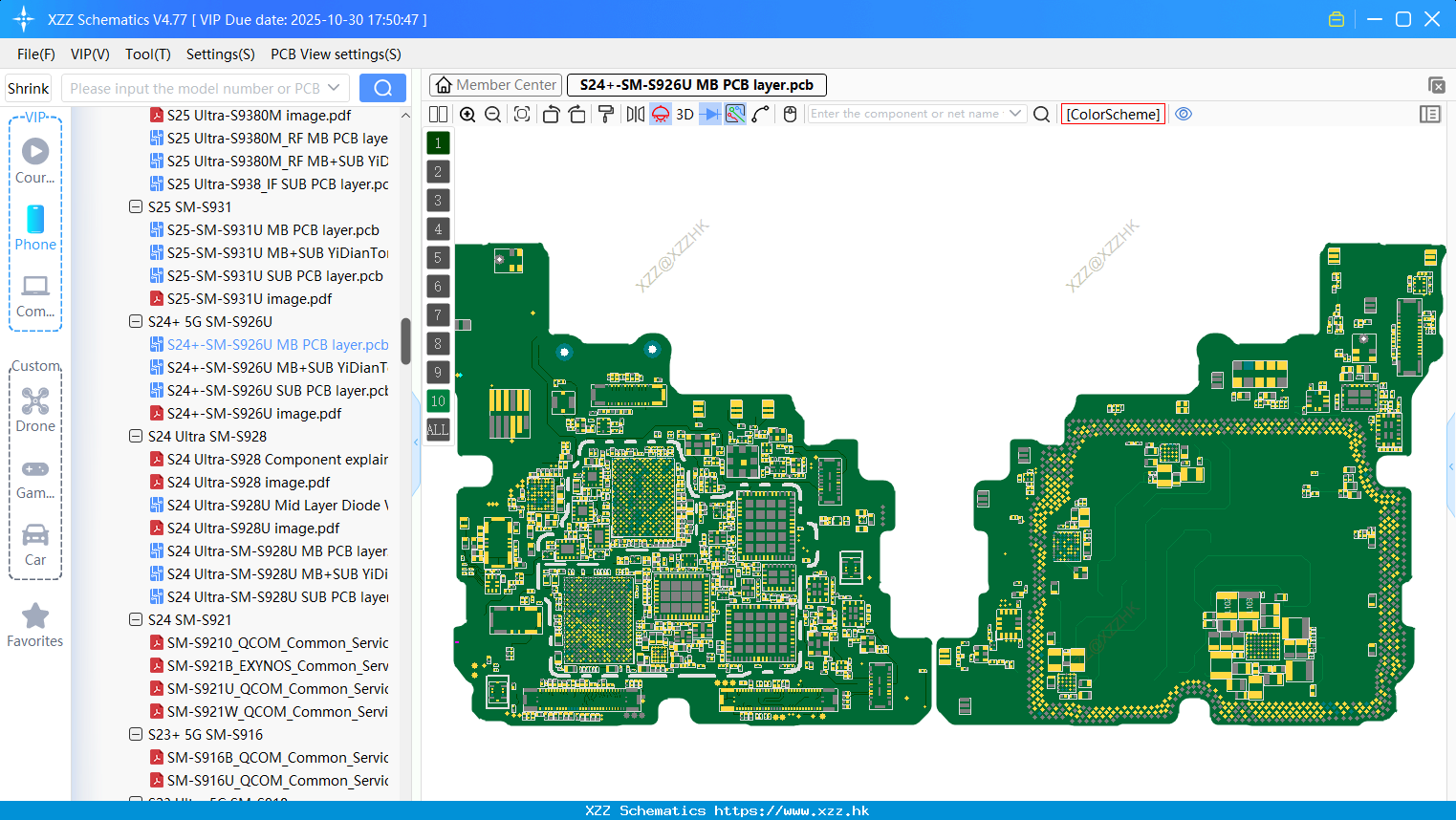 Samsung S24+-SM-S926U MB PCB Layer